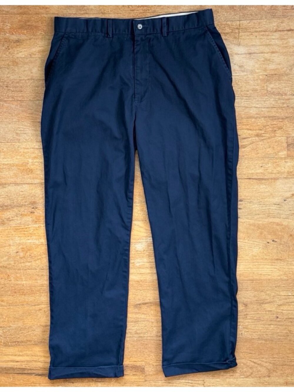 Vintage Mens Navy Blue Faded Chinos Size 34x29 90s Polo Ralph Lauren Cotton Pant